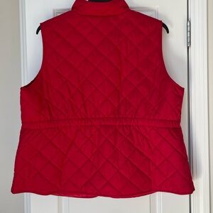 Red quilted puffer vest 2x